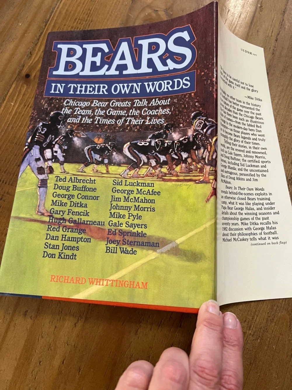 BEARS In Their Own Words Book Chicago Bears Great talk about team & their lives